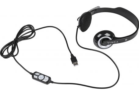 Навушники Vinga HSU60 USB Black (HSU60BK)