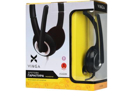 Навушники Vinga HSU60 USB Black (HSU60BK)