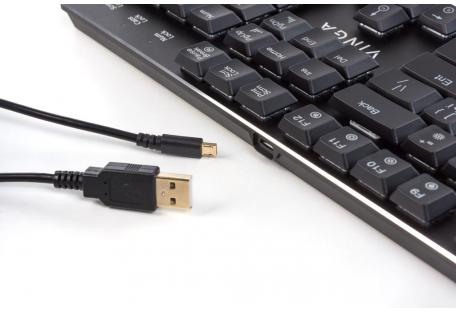 Клавіатура Vinga KBGM-395 black