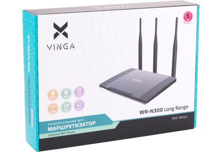 Маршрутизатор Vinga WR-N300 Long Range (WR-N300-LR)