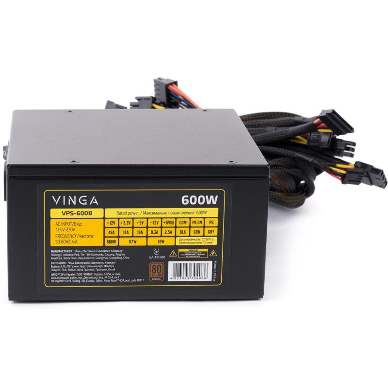 Блок живлення Vinga 600W (VPS-600B)