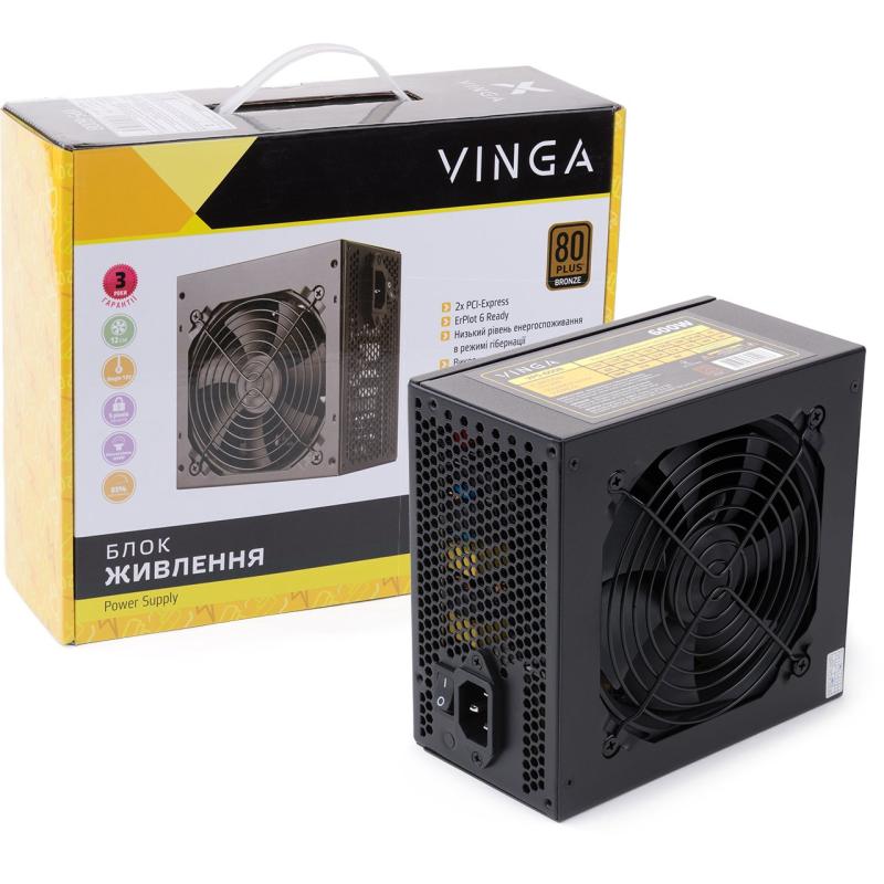 Блок живлення Vinga 600W (VPS-600B)