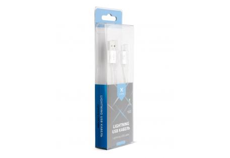 Дата кабель USB 2.0 AM to Lightning 1.0m fabric silver Vinga (VRC511SI)